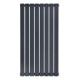 Дизайнерський вертикальний радіатор опалення ARTTIDESIGN Livorno 8/1400/544 сірий матовий