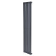 Вертикальний дизайнерський радіатор опалення ARTTIDESIGN Rimini 6/1800/354/50 сірий матовий