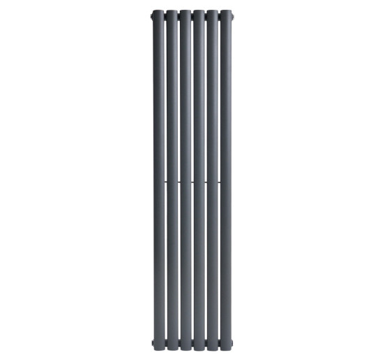Вертикальний дизайнерський радіатор опалення ARTTIDESIGN Rimini 6/1800/354/50 сірий матовий
