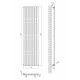 Дизайнерський вертикальний радіатор опалення ARTTIDESIGN Rimini 8/1800/472 сірий матовий