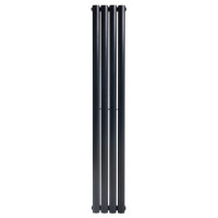 Вертикальний дизайнерський радіатор опалення ARTTIDESIGN Rimini II 4/1500/236/50 чорний матовий