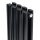Вертикальний дизайнерський радіатор опалення ARTTIDESIGN Rimini II 4/1500/236/50 чорний матовий