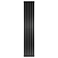Вертикальный дизайнерский радиатор отопления ARTTIDESIGN Livorno 5/1600/340 чёрный матовий