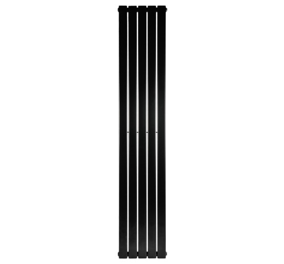 Вертикальный дизайнерский радиатор отопления ARTTIDESIGN Livorno 5/1600/340 чёрный матовий