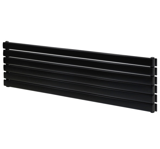 Горизонтальный дизайнерский радиатор отопления ARTTIDESIGN Livorno ІІ G 6/408/1800 чорний матовий