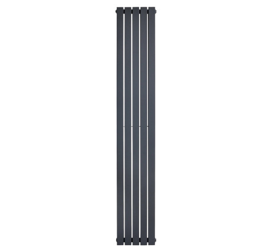 Вертикальний дизайнерський радіатор опалення ARTTIDESIGN Terni II 5/1800/295/50 сірий матовий