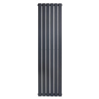 Вертикальный дизайнерский радиатор отопления ARTTIDESIGN Livorno II 6/1800/408 серый матовый