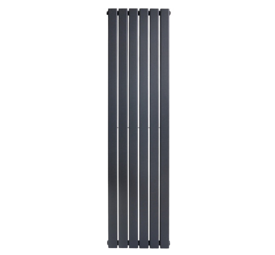 Вертикальный дизайнерский радиатор отопления ARTTIDESIGN Livorno II 6/1800/408 серый матовый