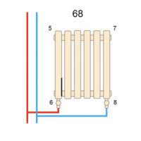Горизонтальний дизайнерський радіатор опалення ARTTIDESIGN Livorno G 8/544/1000 сірий матовий