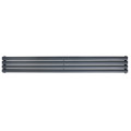 Горизонтальный дизайнерский радиатор отопления ARTTIDESIGN Rimini ІІ G 4/236/1800/50 сірий матовый