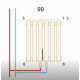 Вертикальный дизайнерский радиатор отопления ARTTIDESIGN Matera II 7/1800/413/50 серый матовий