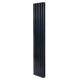 Вертикальний дизайнерський радіатор опалення ARTTIDESIGN Rimini II 6/1800/354/50 чорний матовий