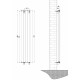 Вертикальний дизайнерський радіатор опалення ARTTIDESIGN Livorno II 5/1600/340/50 сірий матовий