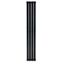 Вертикальный дизайнерский радиатор отопления ARTTIDESIGN Terni 4/1800/236 чёрный матовий