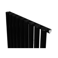 Вертикальный дизайнерский радиатор отопления ARTTIDESIGN Matera 9/1800/531/50 чёрный матовий
