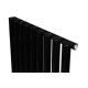 Вертикальный дизайнерский радиатор отопления ARTTIDESIGN Matera 9/1800/531/50 чёрный матовий