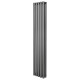 Вертикальний дизайнерський радіатор опалення ARTTIDESIGN Matera II 5/1800/295/50 сірий матовий