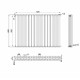 Горизонтальный дизайнерский радиатор отопления ARTTIDESIGN Terni II G 14/600/826 чёрный матовий