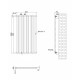 Дизайнерський вертикальний радіатор опалення ARTTIDESIGN Livorno 8/1000/544 чорний матовий.