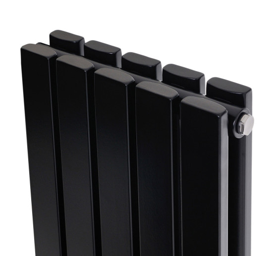 Вертикальний дизайнерський радіатор опалення ARTTIDESIGN Terni II 5/1800/295/50 чорний матовий