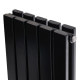 Вертикальный дизайнерский радиатор отопления ARTTIDESIGN Terni II 5/1800/295/50 черный матовий