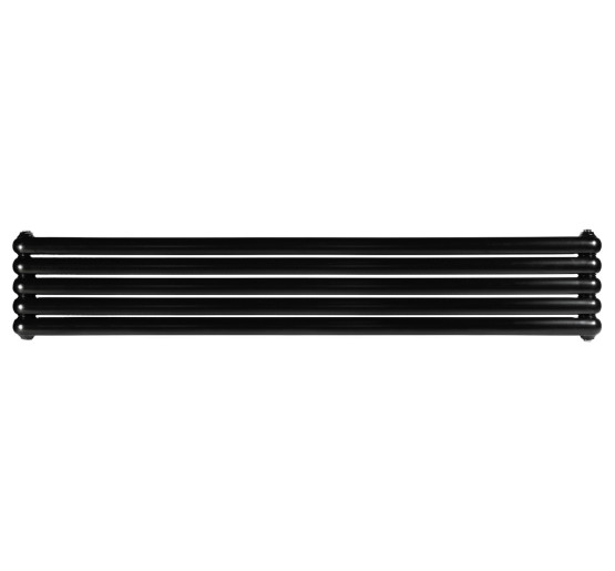 Горизонтальний дизайнерський радіатор опалення ARTTIDESIGN Sora 5/320/1800 чорний матовий