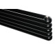 Горизонтальный дизайнерский радиатор отопления ARTTIDESIGN Sora 5/320/1800 чорний матовый