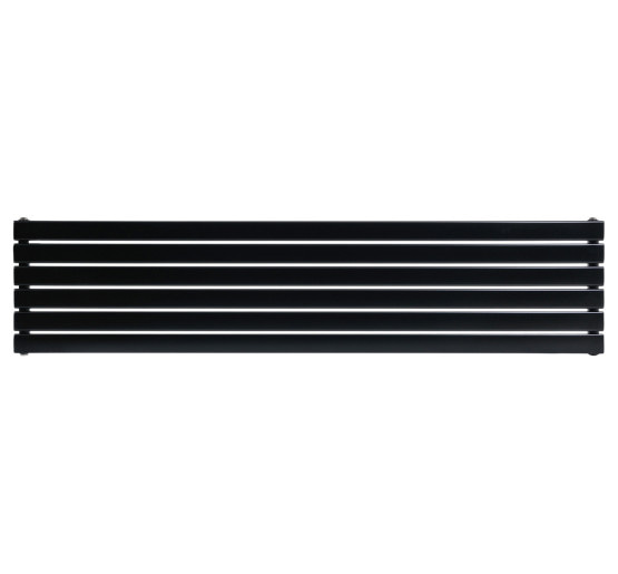 Горизонтальный дизайнерский радиатор отопления ARTTIDESIGN Livorno G 6/408/1800 чорний матовый
