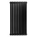 Вертикальный дизайнерский радиатор отопления ARTTIDESIGN Verona 10/1200/600 черный матовый