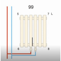 Дизайнерский вертикальный радиатор отопления ARTTIDESIGN Livorno 5/1800/340/50 белый матовий