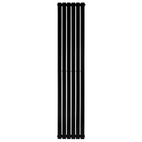 Вертикальний дизайнерський радіатор опалення ARTTIDESIGN Terni 6/1800/354 чорний матовий