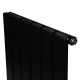 Вертикальный дизайнерский радиатор отопления ARTTIDESIGN Terni 6/1800/354 чёрный матовий