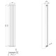 Вертикальный дизайнерский радиатор отопления ARTTIDESIGN Terni 4/1800/236 серый матовий