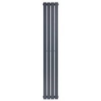 Вертикальный дизайнерский радиатор отопления ARTTIDESIGN Terni 4/1800/236 серый матовий