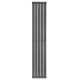 Вертикальний дизайнерський радіатор опалення ARTTIDESIGN Livorno 5/1800/340 сірий матовий