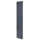 Вертикальний дизайнерський радіатор опалення ARTTIDESIGN Rimini II 6/1800/354/50 сірий матовий