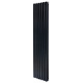 Вертикальный дизайнерский радиатор отопления ARTTIDESIGN Livorno II 6/1800/408/50 чёрный матовий