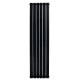 Вертикальный дизайнерский радиатор отопления ARTTIDESIGN Livorno II 6/1800/408/50 чёрный матовий