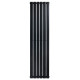 Вертикальний дизайнерський радіатор опалення ARTTIDESIGN Livorno 6/1800/408/50 чорний матовий