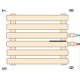 Горизонтальный дизайнерский радиатор отопления ARTTIDESIGN Livorno ІІ G 7/476/1600/50 чёрный матовий