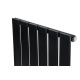 Вертикальний дизайнерський радіатор опалення ARTTIDESIGN Livorno 6/1600/408 чорний матовий