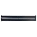 Горизонтальний дизайнерський радіатор опалення ARTTIDESIGN Rimini ІІ G 4/236/1500/50 чорний матовий