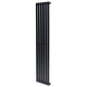 Вертикальный дизайнерский радиатор отопления ARTTIDESIGN Rimini 6/1800/354 чёрный матовий