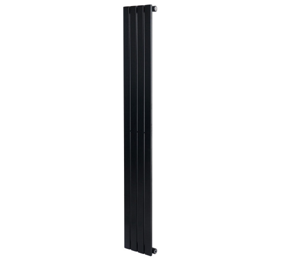 Вертикальный дизайнерский радиатор отопления ARTTIDESIGN Terni 4/1500/236/50 чёрный матовий