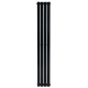Вертикальный дизайнерский радиатор отопления ARTTIDESIGN Terni 4/1500/236/50 чёрный матовий