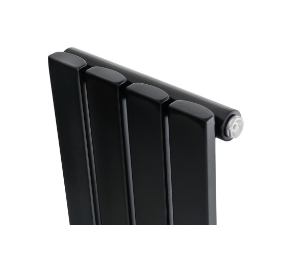 Вертикальний дизайнерський радіатор опалення ARTTIDESIGN Terni 4/1500/236/50 чорний матовий