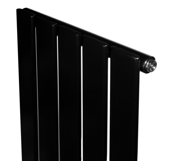Вертикальный дизайнерский радиатор отопления ARTTIDESIGN Livorno 5/1800/340 чёрный матовий