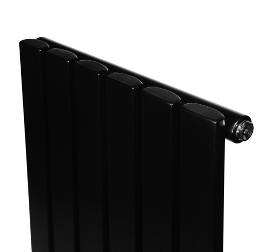 Вертикальний дизайнерський радіатор опалення ARTTIDESIGN Terni 6/1800/354/50 чорний матовий