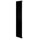 Вертикальный дизайнерский радиатор отопления ARTTIDESIGN Terni 6/1800/354/50 чёрный матовий