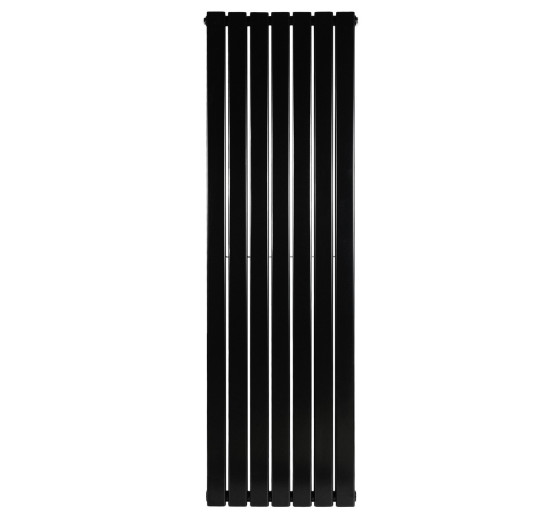 Вертикальный дизайнерский радиатор отопления ARTTIDESIGN Livorno II 7/1800/476/50 чёрный матовий